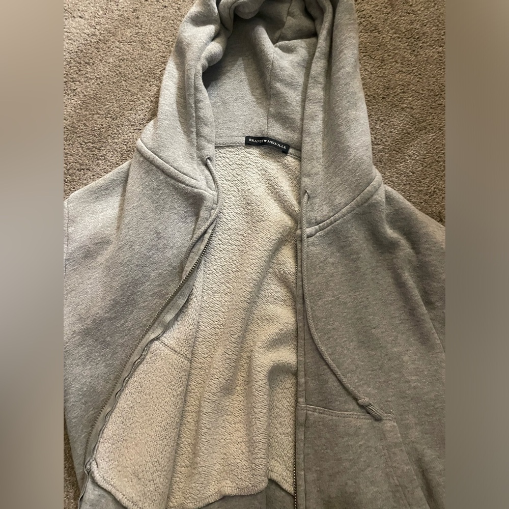 grey brandy Melville mini zip up